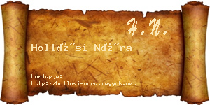 Hollósi Nóra névjegykártya